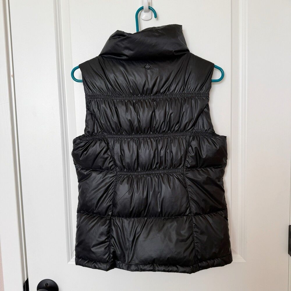 Prana Womens Black Quilted Down Puffer Vest Size Small Warm Outdoors Winter - Picture 3 of 7